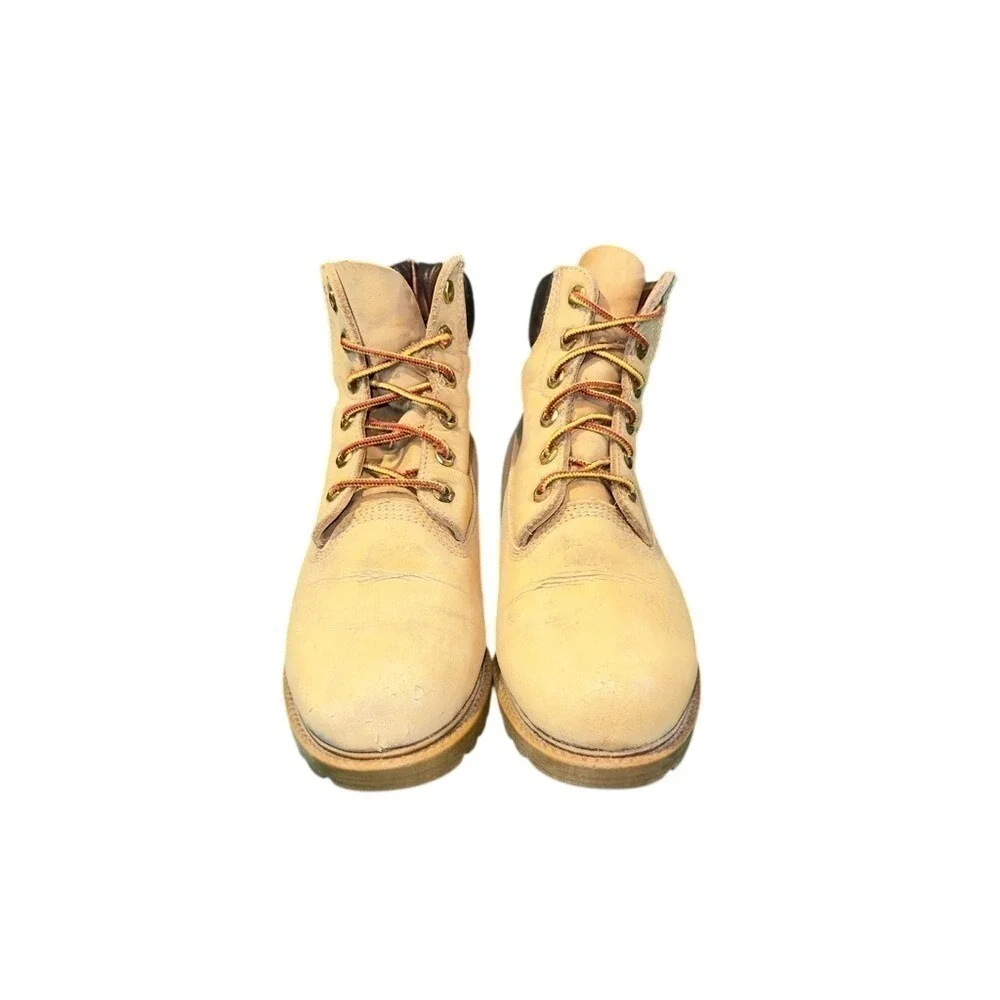 Timberland Kids 6 Inch Premium Wheat Nubuck Leather Waterproof Boots Size 6.5y
